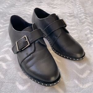 Kenzie Black Buckle Shoes